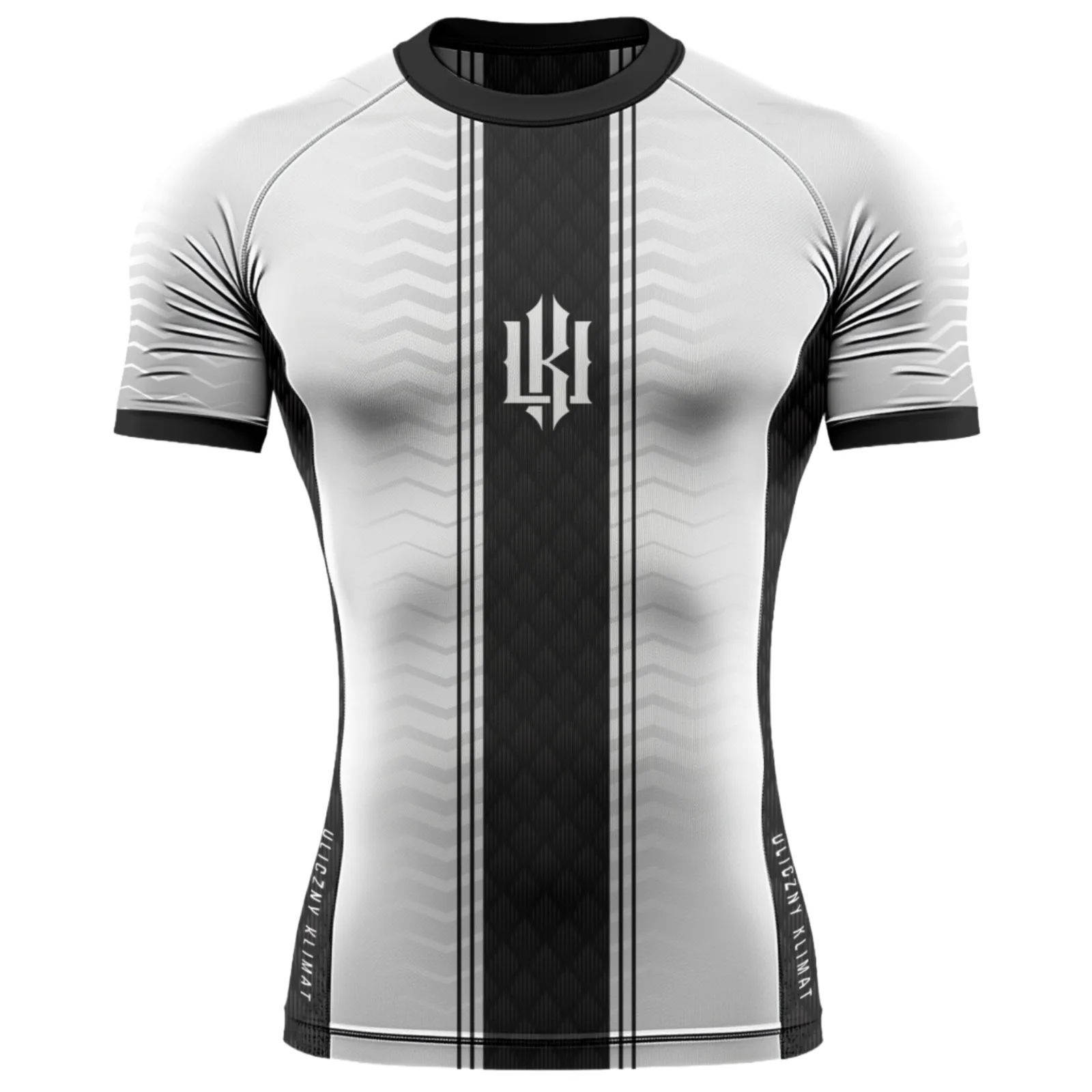 Rashguard Uliczny Klimat biało-czarny